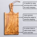 olive wood 40cm charcuterie cheese serving paddle board by unique-touches 05