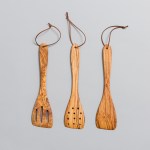 olive wood plain pierced slotted spatula set of 3 by unique-touches 04