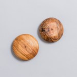 olive wood saucer shaped candle holders set of 2 by unique-touches 07
